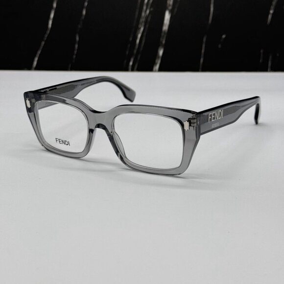 NEW FE50094I 020 FENDI GREY/CLEAR UNISEX FENDI EYEGLASSES